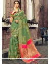 Art Silk Green Designer Traditional Saree