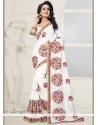 Silk Off White Designer Saree