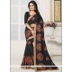 Embroidered Work Black Designer Saree