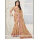 Georgette Cream Designer Saree