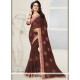 Maroon Resham Work Designer Saree