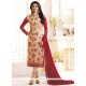 Prachi Desai Red Lace Work Churidar Designer Suit