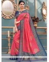 Pink Art Silk Traditional Designer Saree