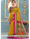 Art Silk Print Work Traditional Designer Saree