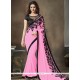 Pink Faux Georgette Saree