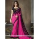 Embroidered Work Hot Pink Classic Designer Saree