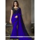 Faux Georgette Blue Classic Saree