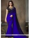 Faux Georgette Blue Classic Saree