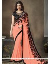 Faux Georgette Embroidered Work Classic Designer Saree