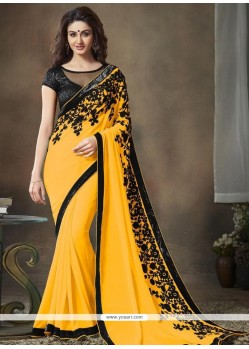 Faux Georgette Sequins Work Designer Saree