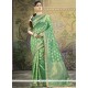 Weaving Work Green Art Silk Traditional Saree