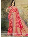 Weaving Work Red Art Silk Designer Traditional Saree