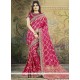 Art Silk Hot Pink Traditional Designer Saree