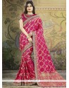 Art Silk Hot Pink Traditional Designer Saree