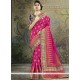 Art Silk Hot Pink Traditional Designer Saree