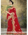 Art Silk Red Traditional Designer Saree