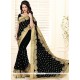 Black Patch Border Work Designer Saree