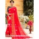 Art Silk Red Weaving Work Designer Traditional Saree