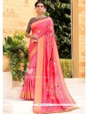 Art Silk Pink Designer Traditional Saree