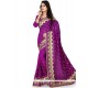 Faux Georgette Purple Classic Saree