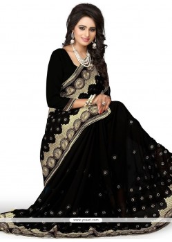 Black Designer Saree