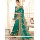 Sea Green Faux Georgette Saree