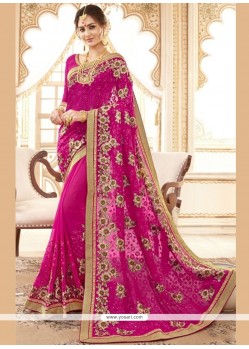 Faux Georgette Resham Work Designer Traditional Saree