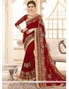 Maroon Designer Saree