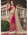 Faux Georgette Half N Half Designer Saree