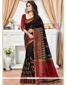 Raw Silk Black Weaving Work Traditional Designer Saree