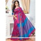 Weaving Work Hot Pink Designer Traditional Saree