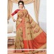 Weaving Work Beige Traditional Designer Saree