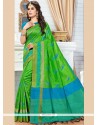 Green Weaving Work Designer Traditional Saree