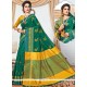 Green Weaving Work Traditional Saree