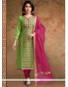 Chanderi Churidar Designer Suit