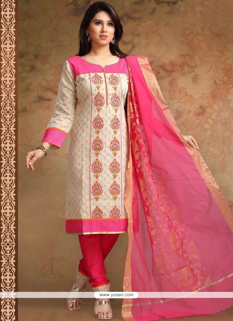 Buy Print Work Pink Churidar Designer Suit | Churidar Salwar Suits