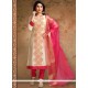 Cream Churidar Designer Suit