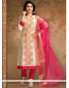 Cream Churidar Designer Suit