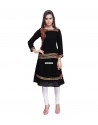Embroidered Work Black Party Wear Kurti