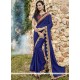 Faux Chiffon Embroidered Work Classic Saree