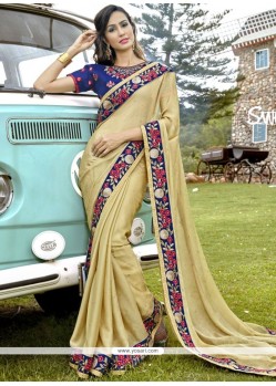 Beige Designer Saree