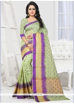 Woven Work Green Traditional Saree