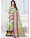 Woven Work Green Traditional Saree