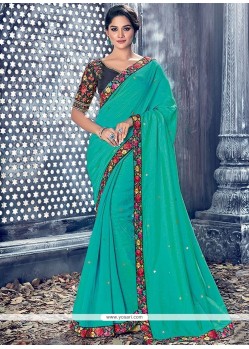 Green Designer Saree