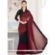 Black And Maroon Casual Saree