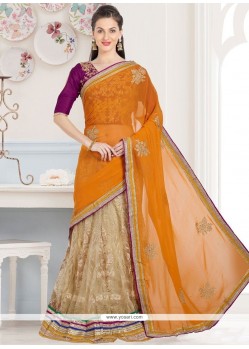 Lace Work Net Casual Saree