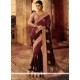 Kasab Work Wine Traditional Designer Saree