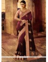 Kasab Work Wine Traditional Designer Saree