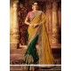 Kasab Work Green And Mustard Designer Half N Half Saree