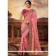 Zari Fancy Fabric Classic Designer Saree In Pink